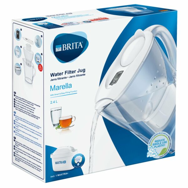 BRITA - 2.4 literes - fehér - Marella vízszűrő kancsó, Maxtra+ szűrővel